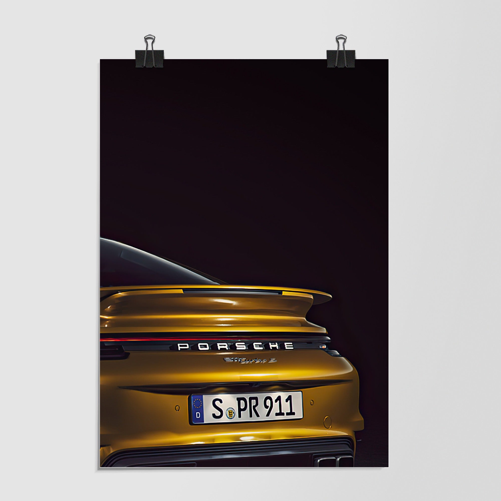 Porsche Black Sports Car by Decalz