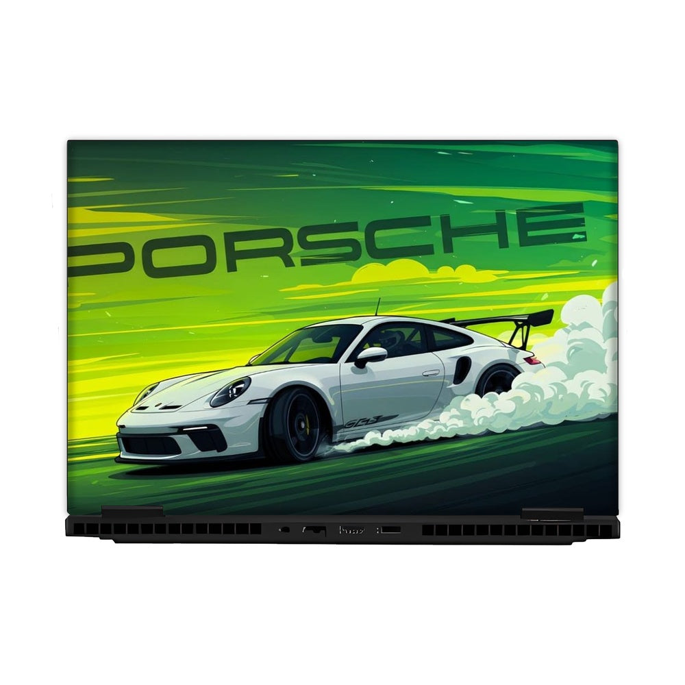 Porsche Green Drift skin on Hp Omen Gaming 16-AM0241TX by Decalz