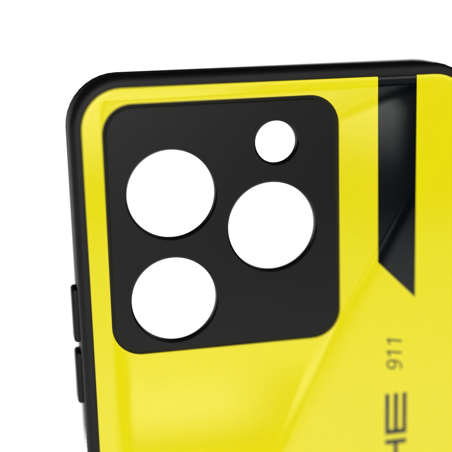 Porsched printed metal phone case - camera close-up