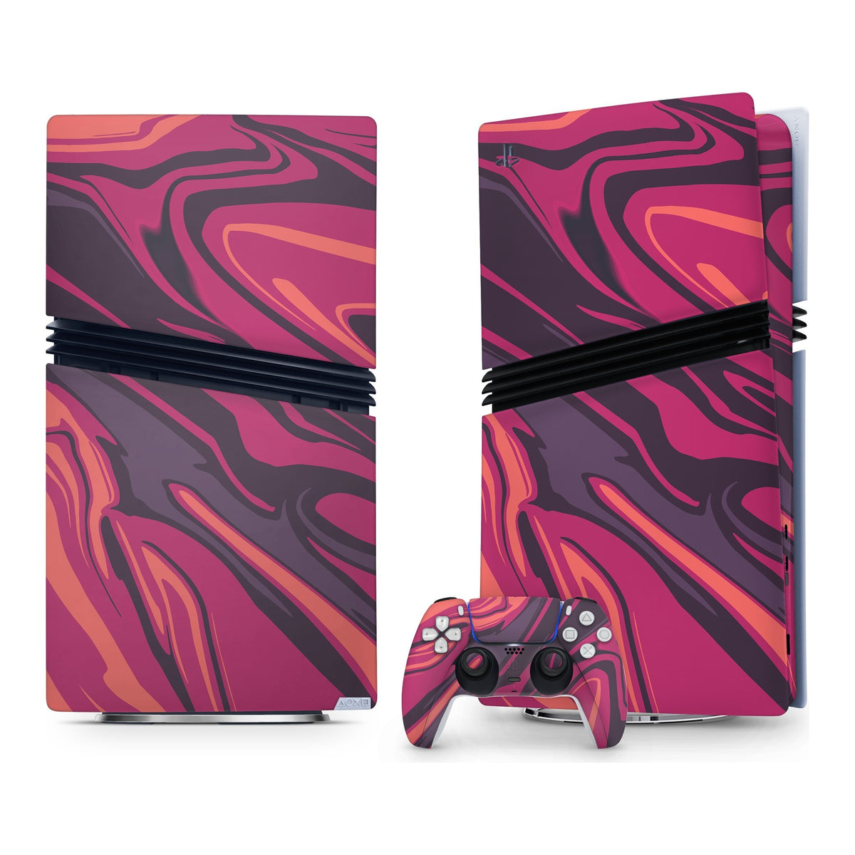 Poseidon Red PlayStation 5 Pro skin by Decalz