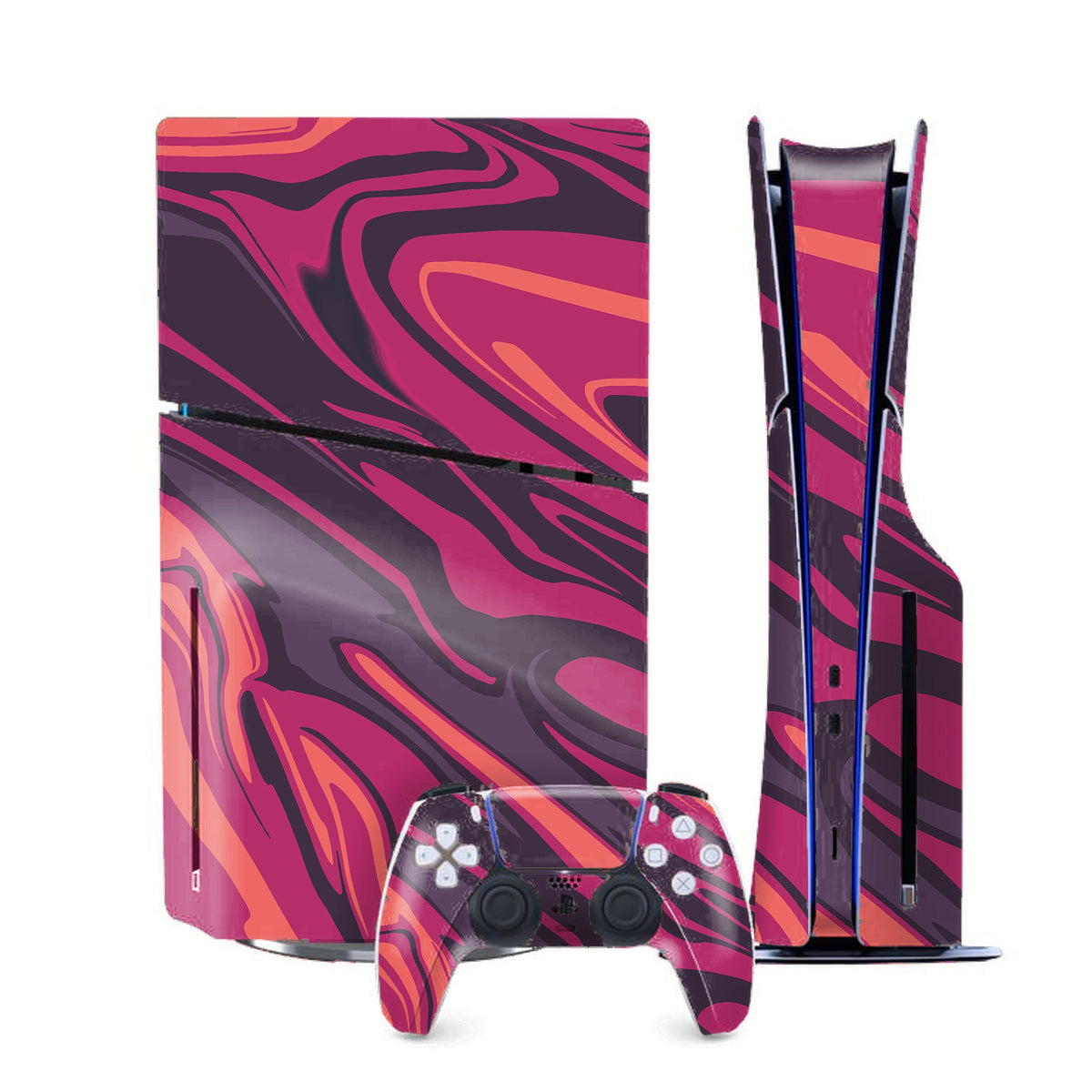 Poseidon Red PlayStation 5 Slim skin by Decalz