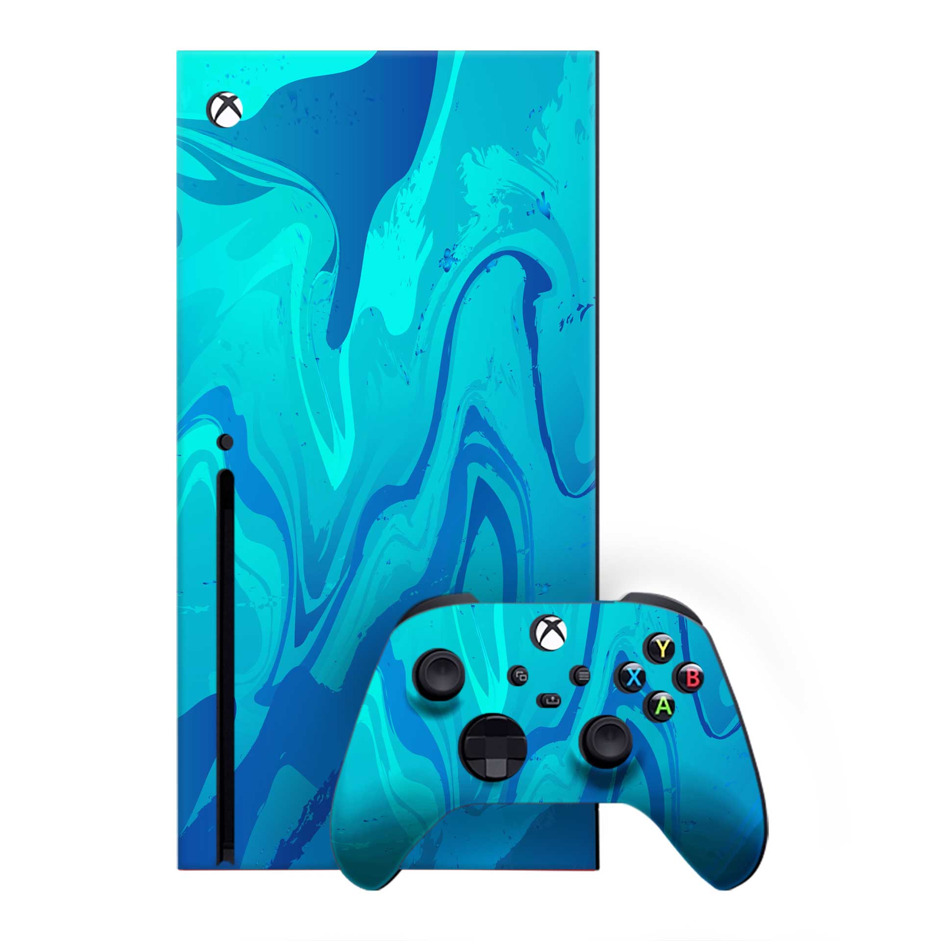 Poseidon Blue Xbox One X Skins & Wraps