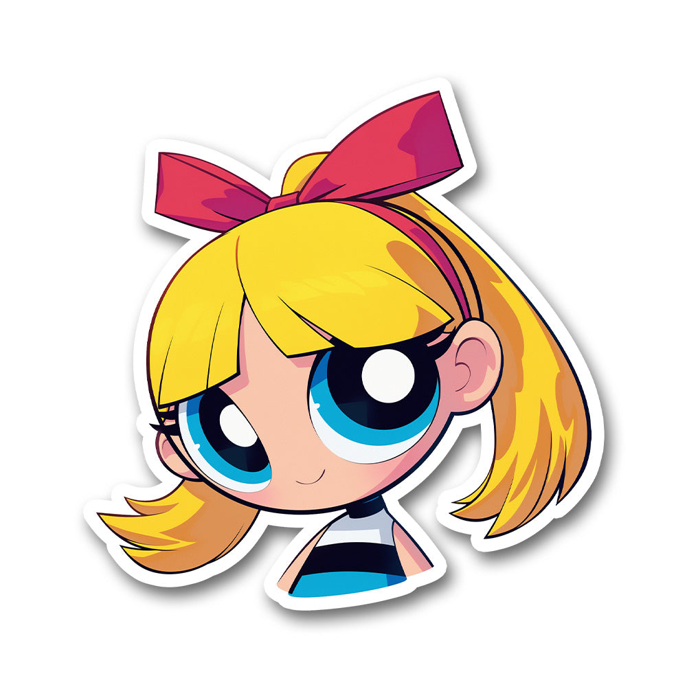 Powerpuff Blossom Cartoon Girl Sticker