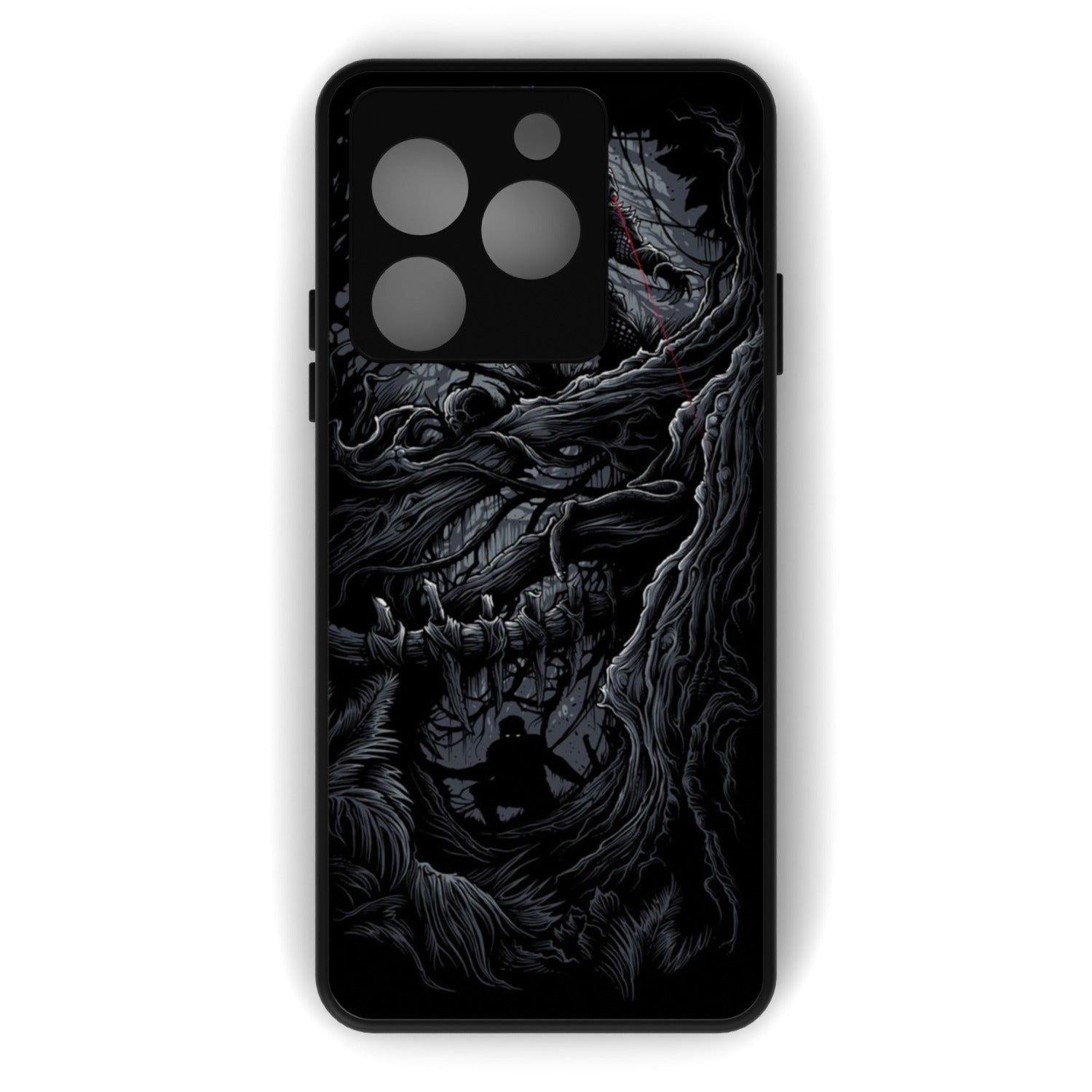Predator printed metal phone case - flat back view