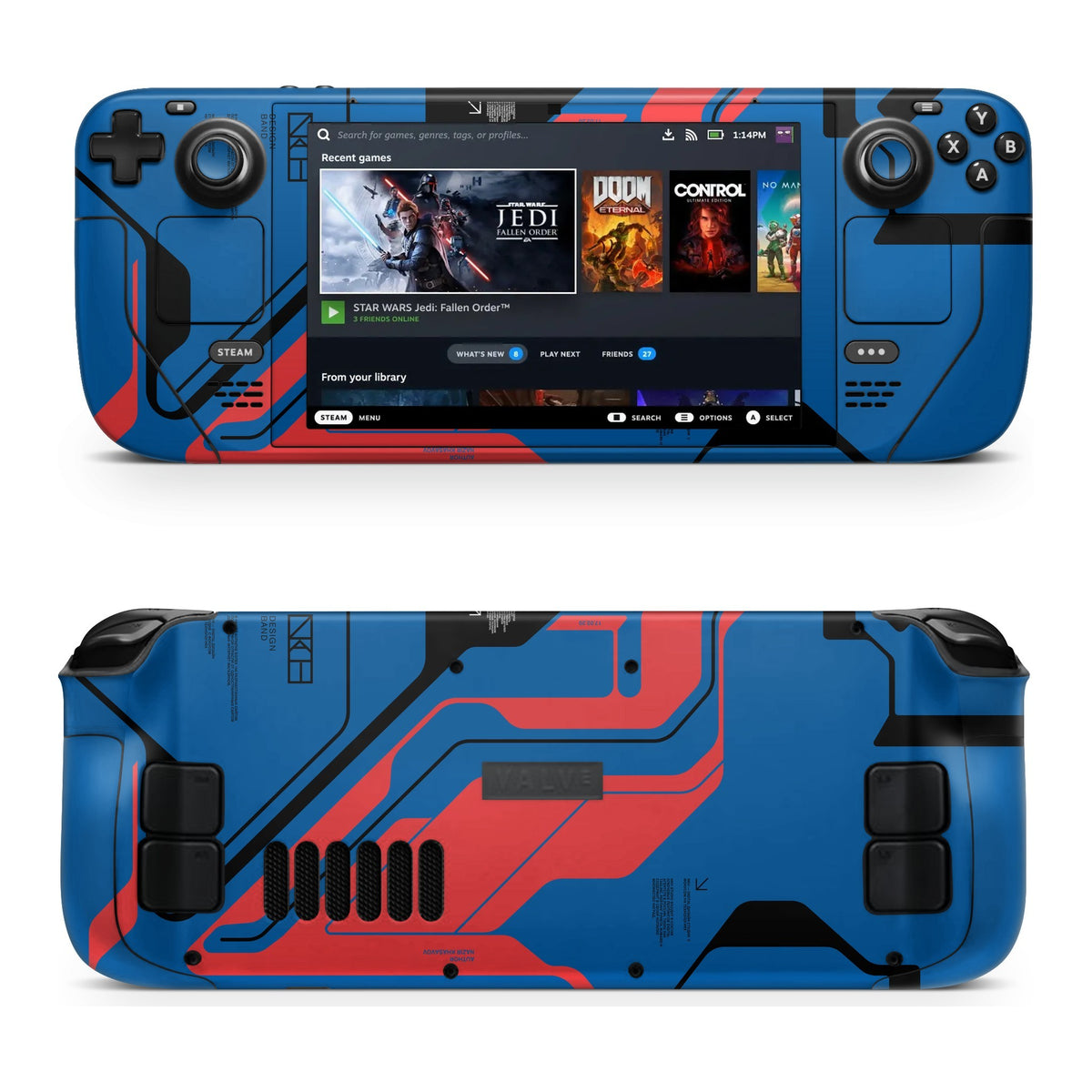 Prime Blue Steam Deck skin by Decalz