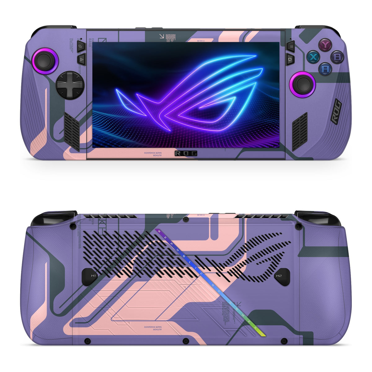 Purple Cyberpunk Asus ROG Xbox Ally X skin by Decalz