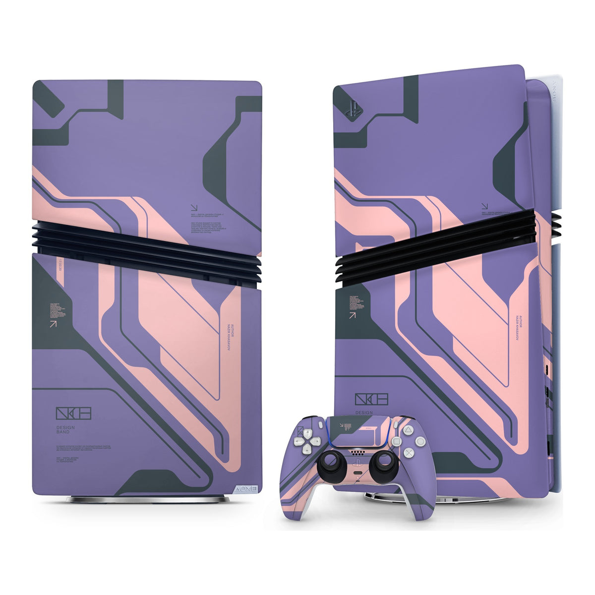 Purple Cyberpunk PlayStation 5 Pro skin by Decalz