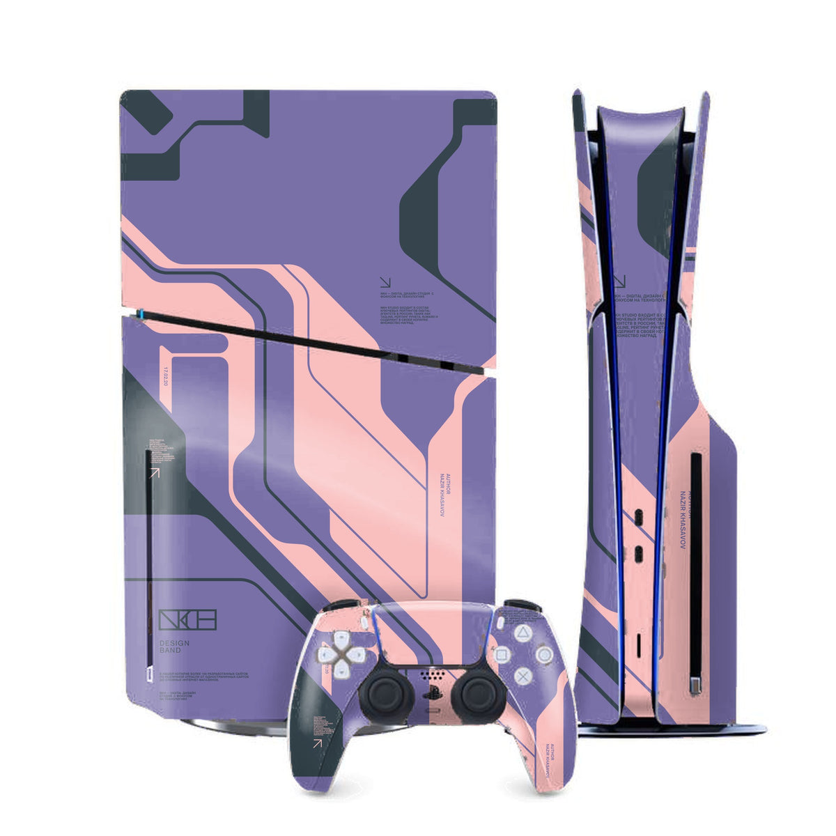 Purple Cyberpunk PlayStation 5 Slim skin by Decalz