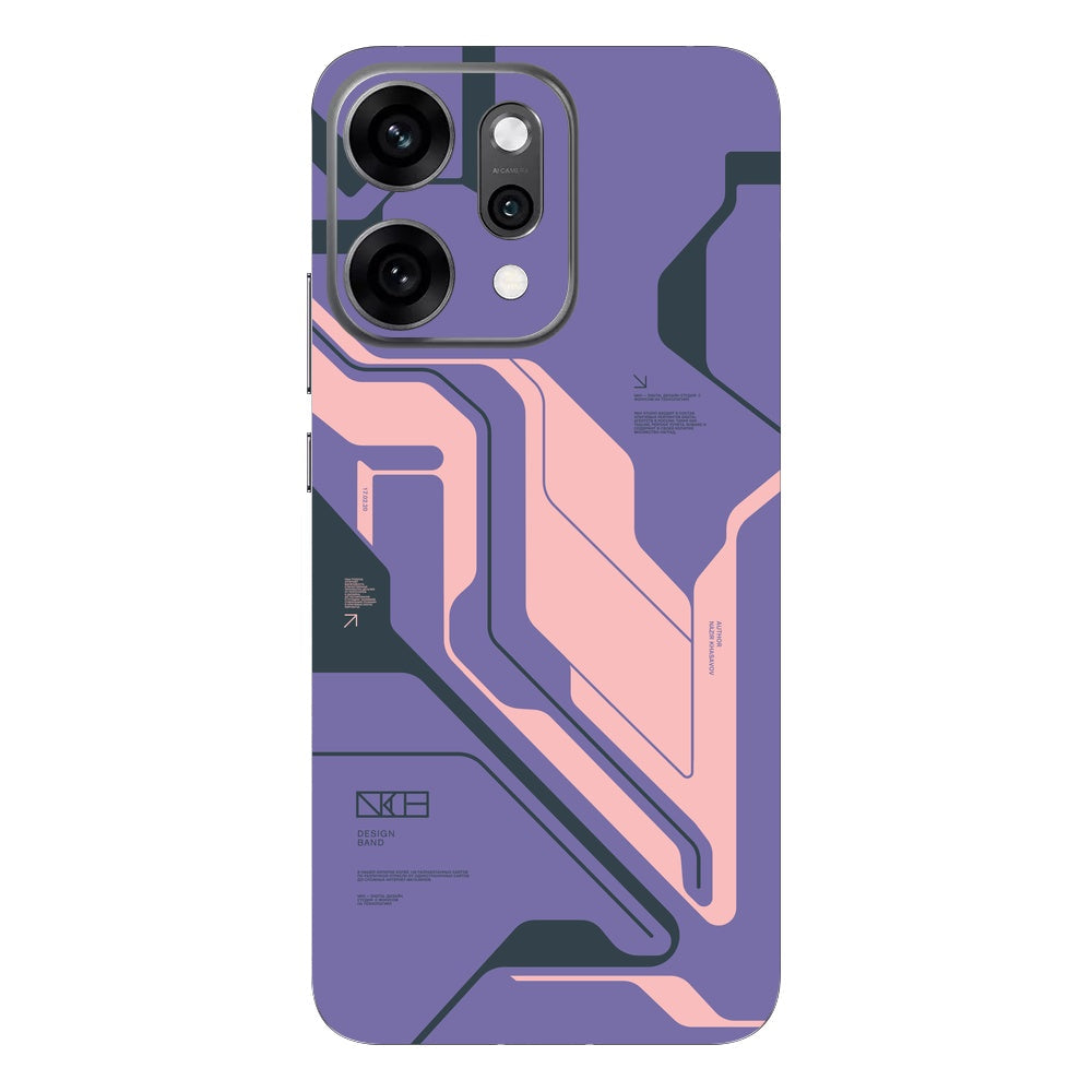 Purple Cyberpunk skin on Oppo Reno 14 Pro (5G) by Decalz