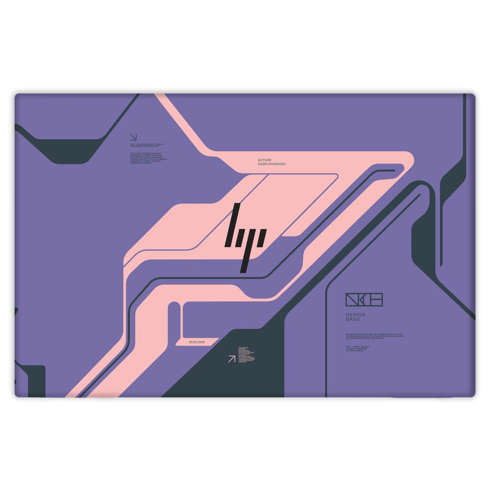 Purple Cyberpunk skin on Hp Elitebook 840 G7 by Decalz