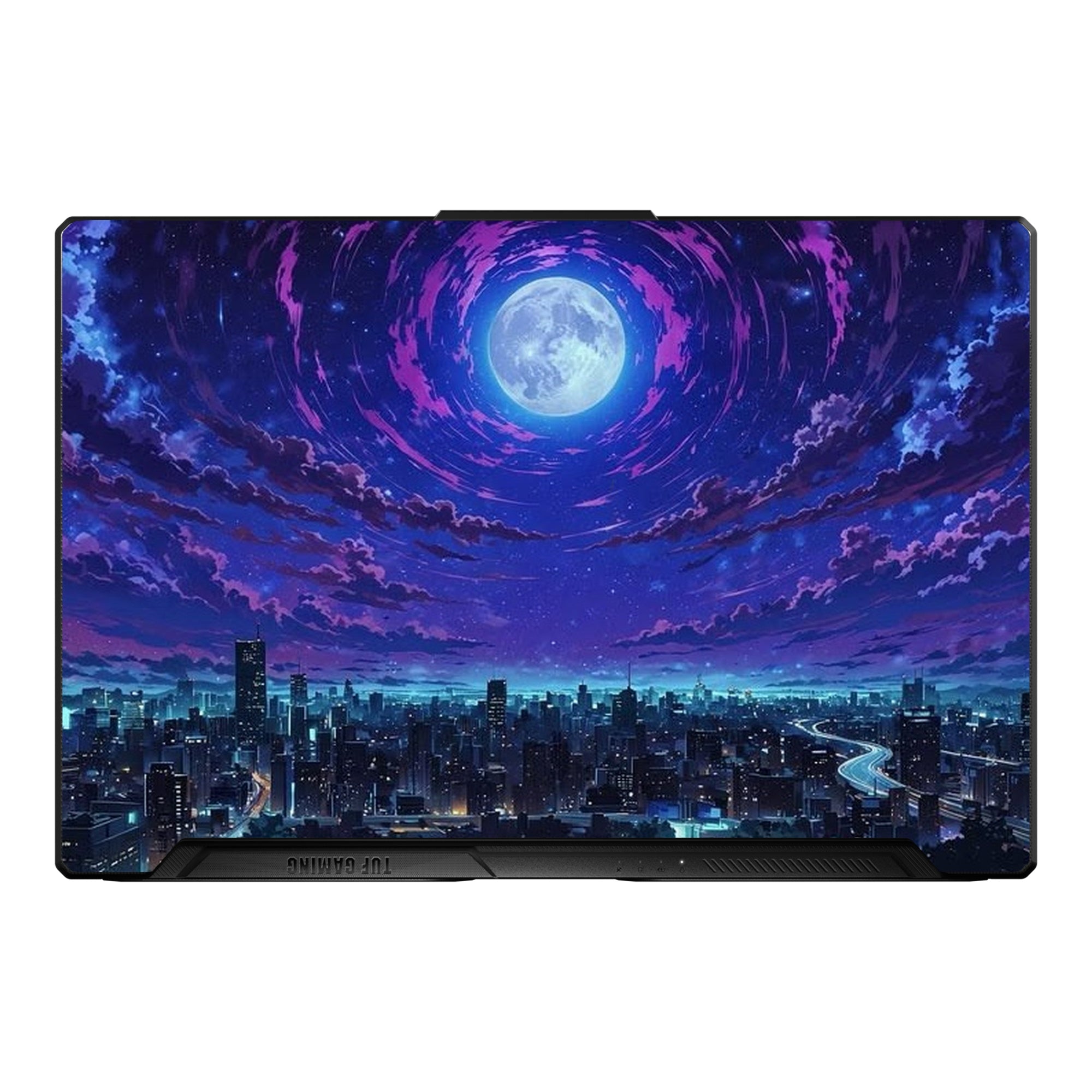 Purple Moon Cityscape by Decalz