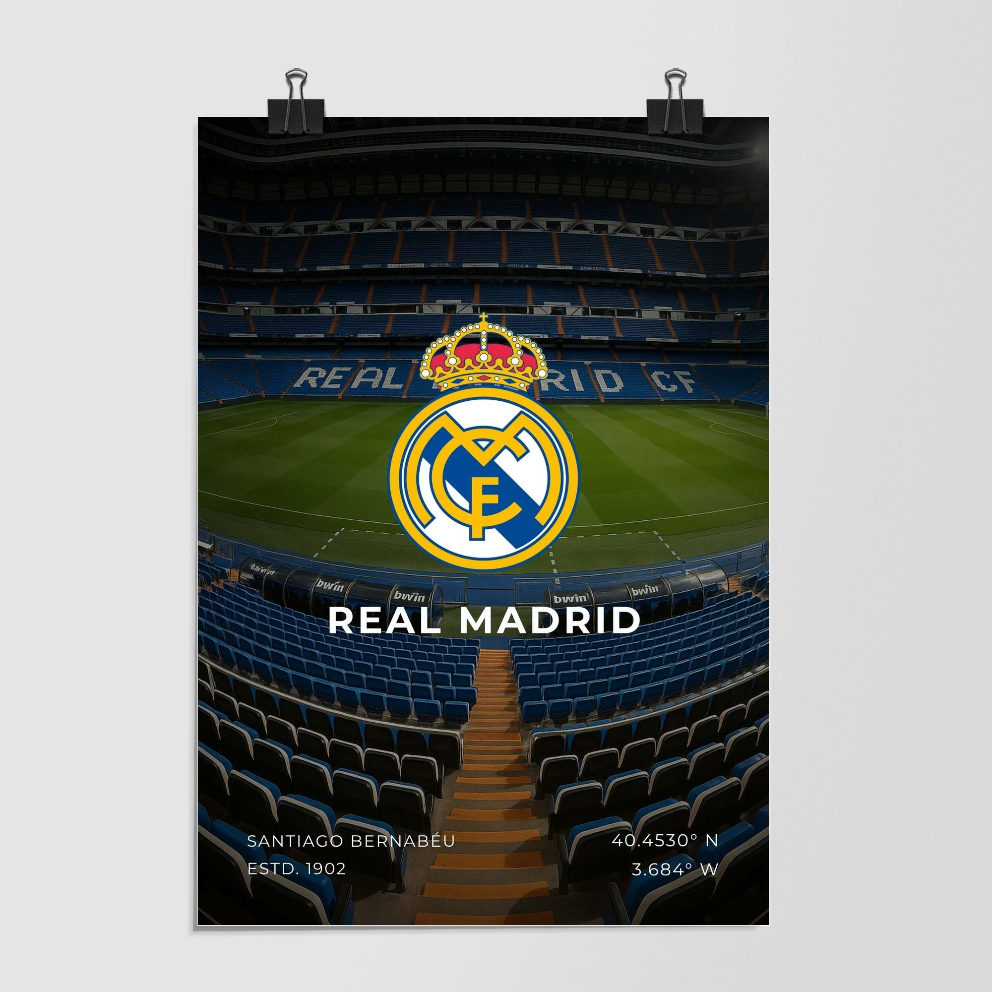 Real Madrid Santiago Bernabeu Stadium Black by Decalz