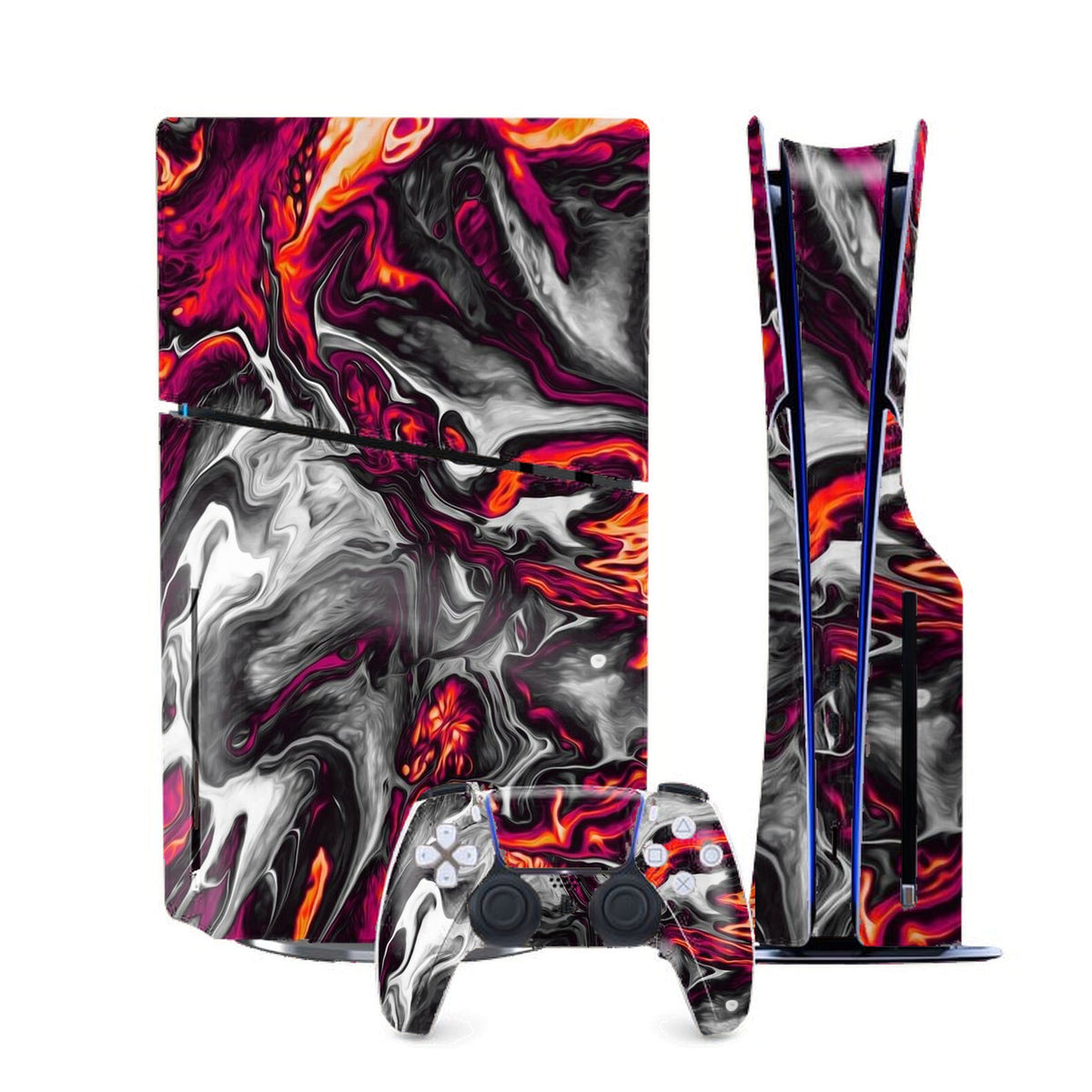 Red Hot Lava PlayStation 5 Slim skin by Decalz