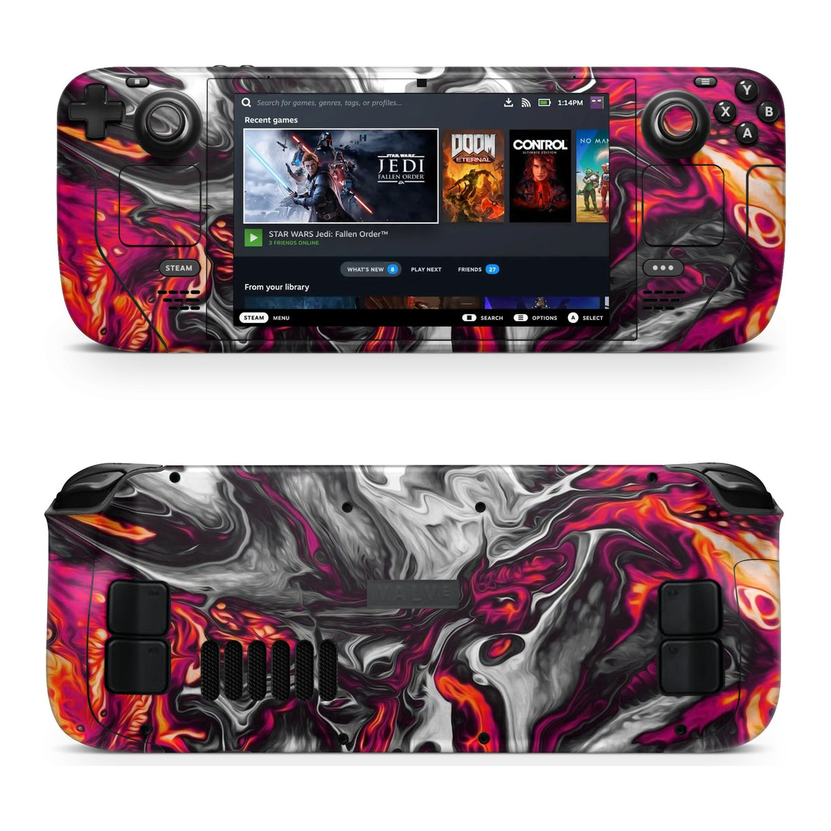 Red Hot Lava Steam Deck skin by Decalz