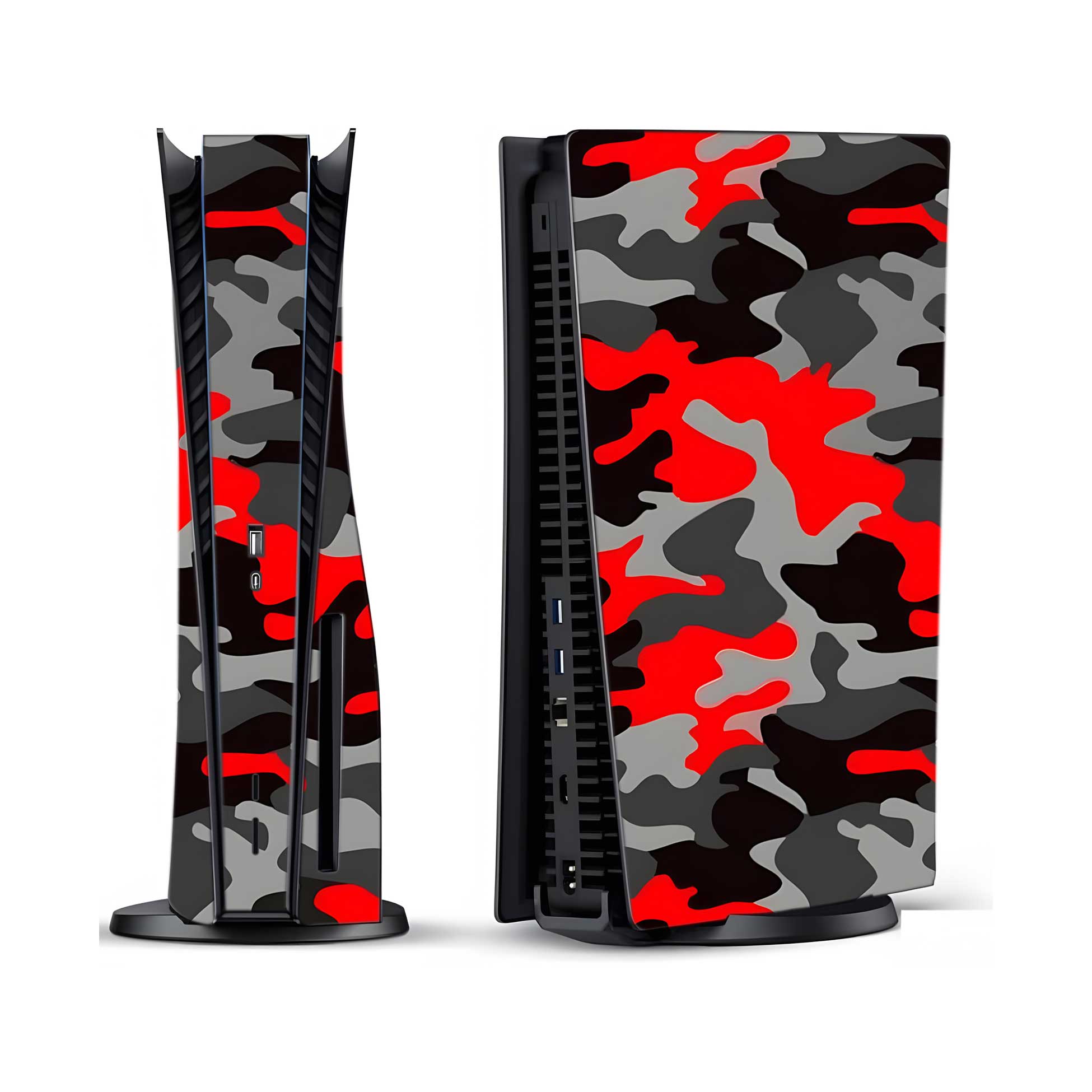 Red Camouflage PlayStation 5 Fat Skins & Wraps