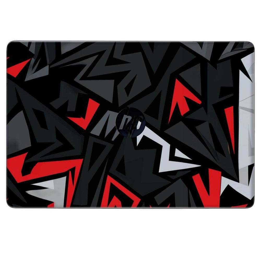 Red Graffiti skin on Hp Notebook 15s-DU1037TX by Decalz