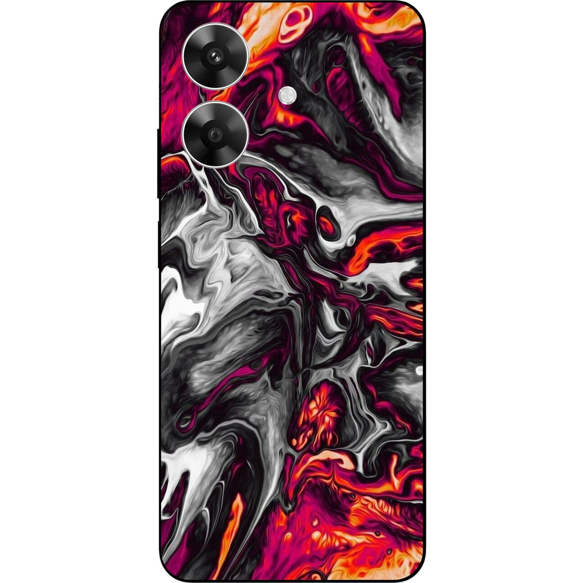 Red Hot Lava skin on Realme Narzo N61 by Decalz
