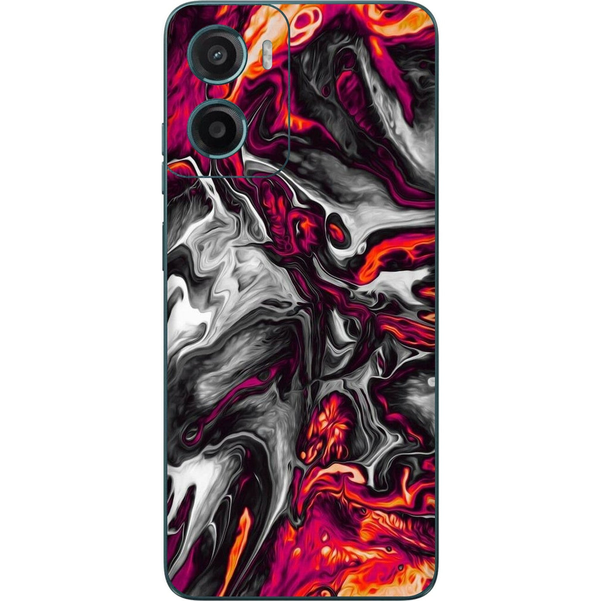 Red Hot Lava skin on Moto G05 by Decalz