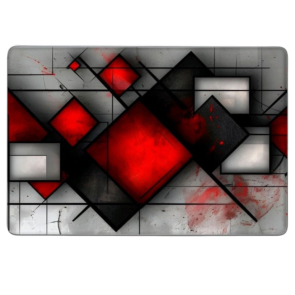 Red Squares skin on Hp Notebook 15s-DU0072TX by Decalz