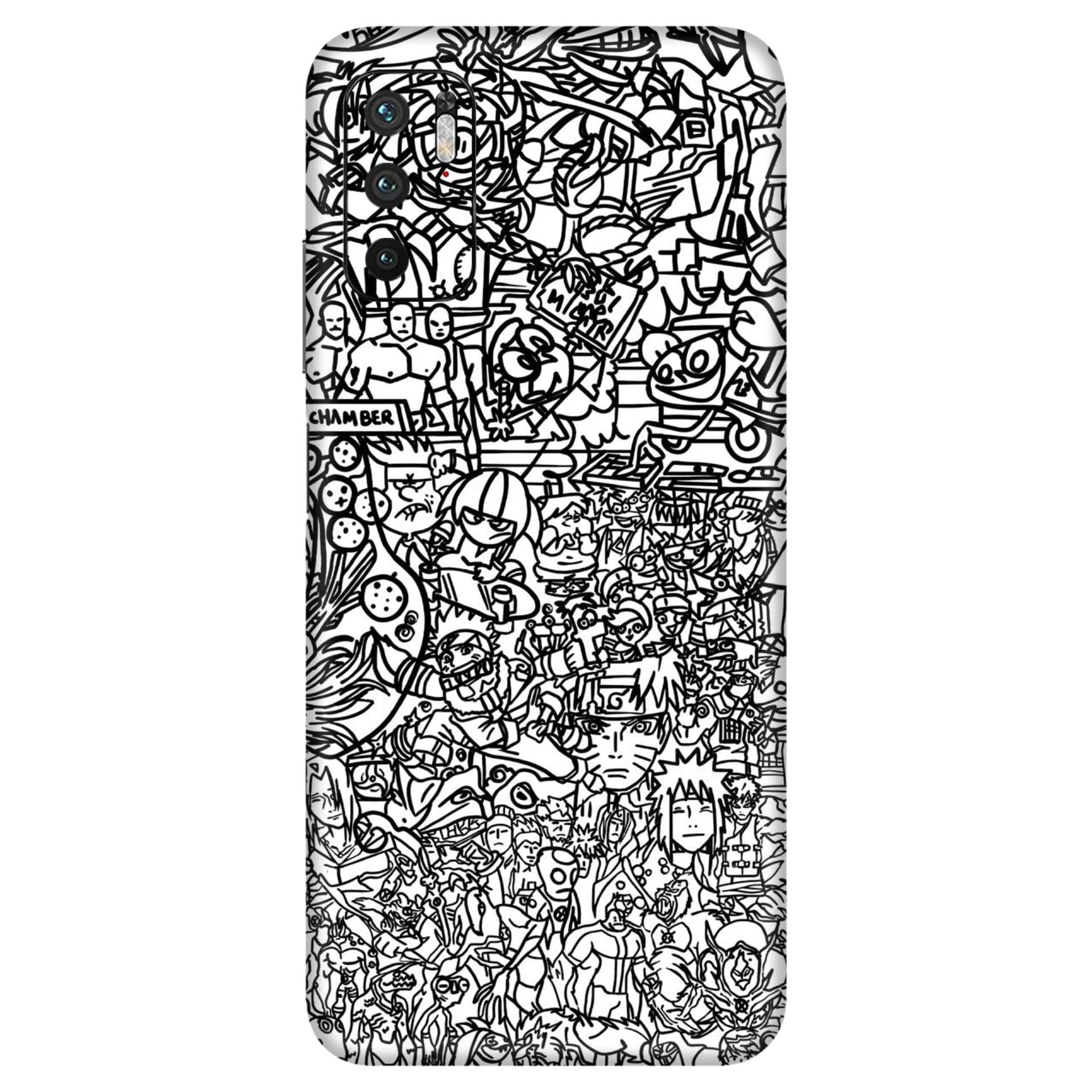 Redmi Note 10T Classic Doodle skins