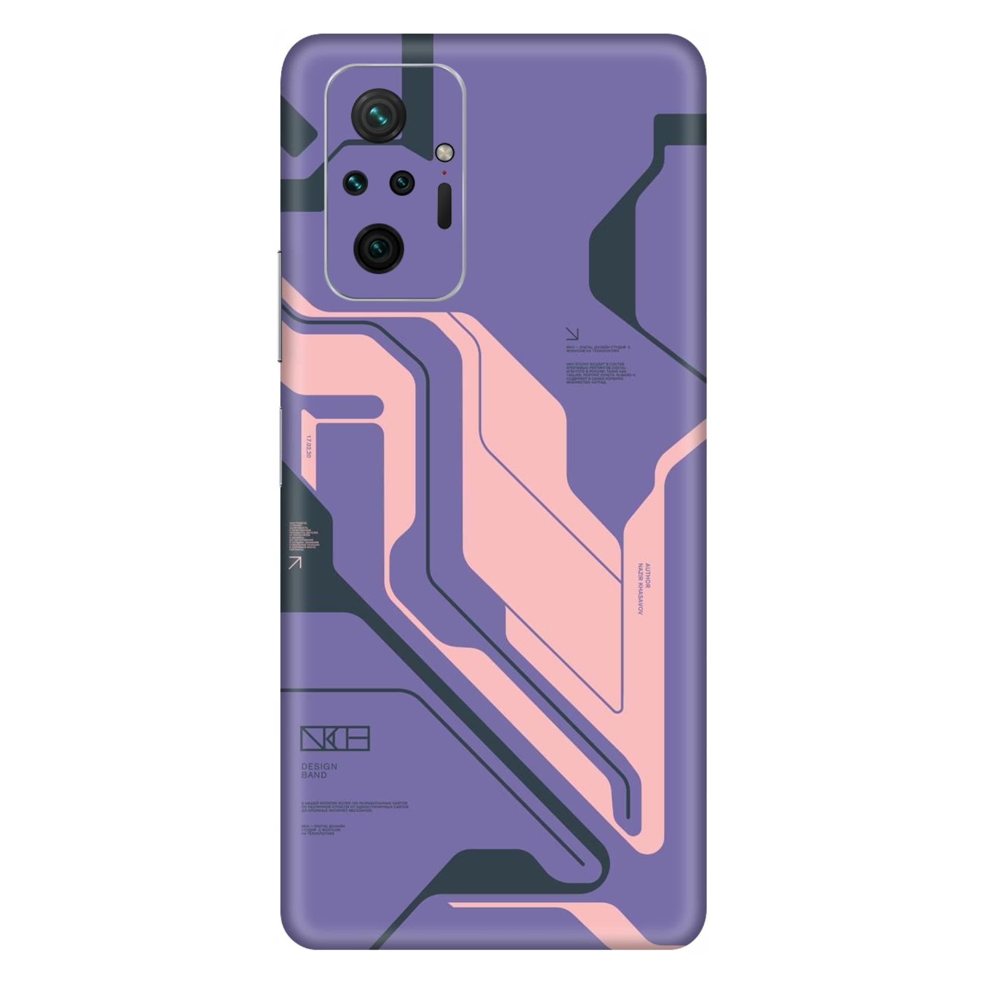 Redmi Note 10 Pro Max Purple Cyberpunk skins