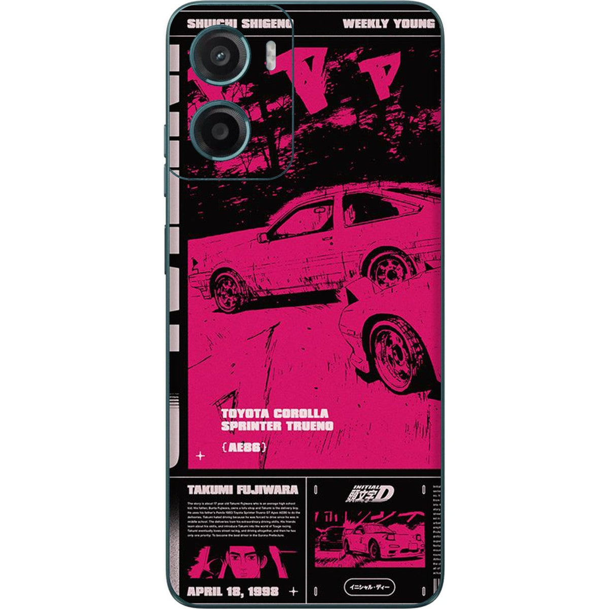 Retro Toyota skin on Moto G05 by Decalz