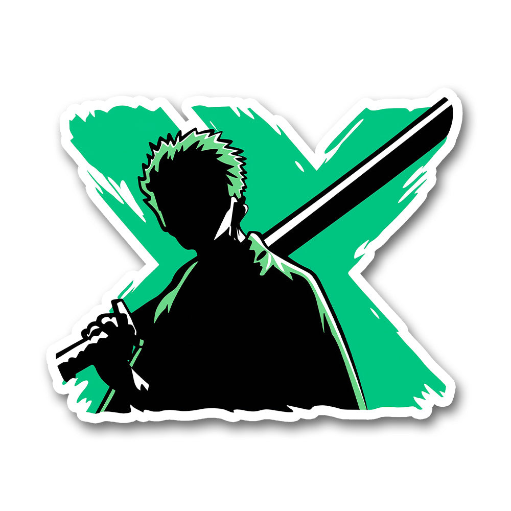 Roronoa Zoro Silhouette Samurai Sticker