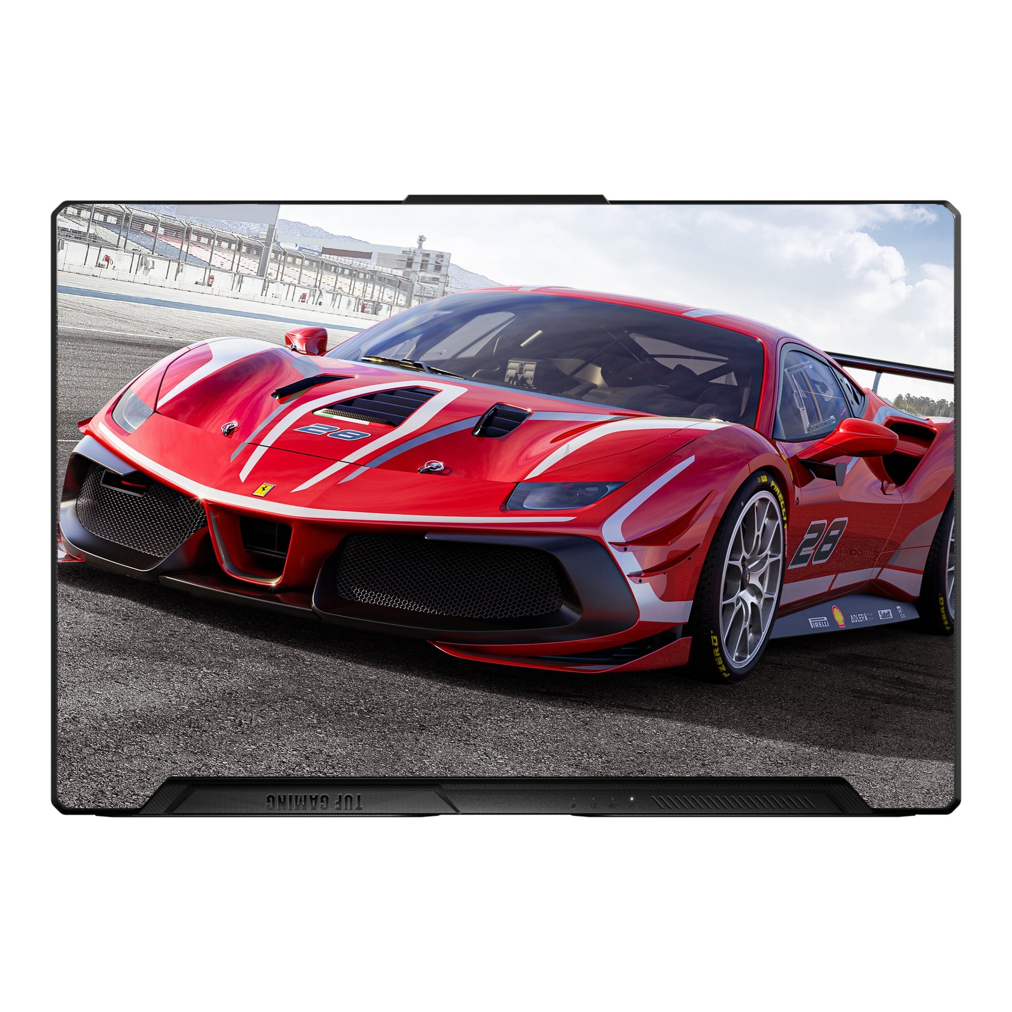 Scarlet Italian Black Supercar Rear Angle by Decalz