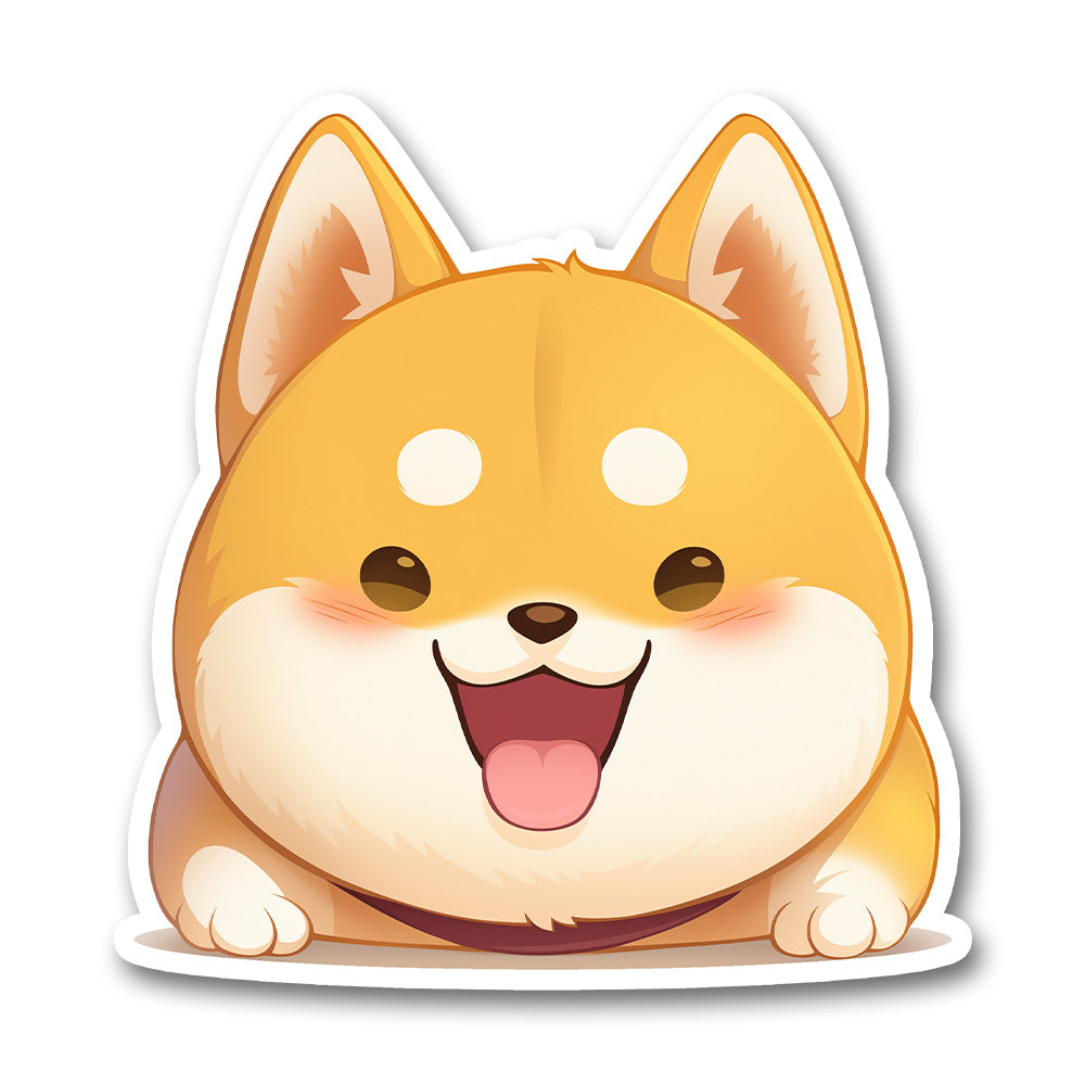 Shiba Inu Chibi Dog Face Cute Sticker