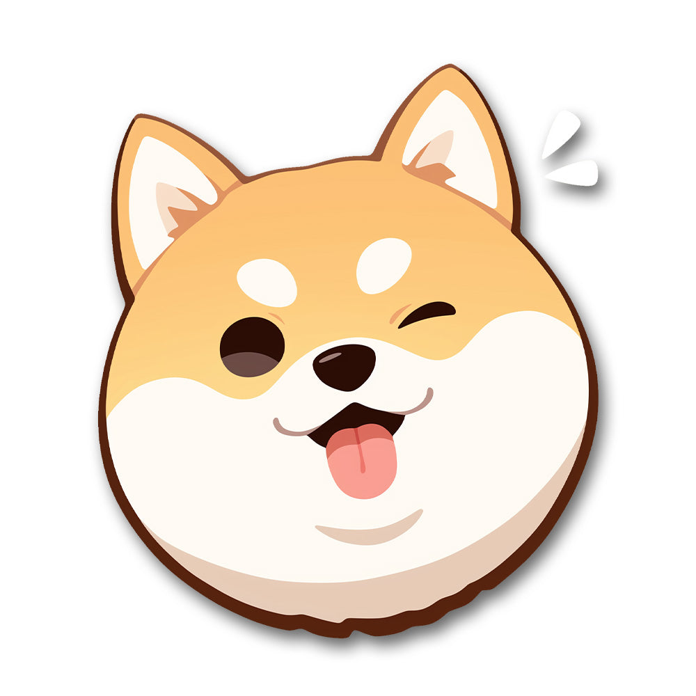 Shiba Inu Winking Doge Sticker