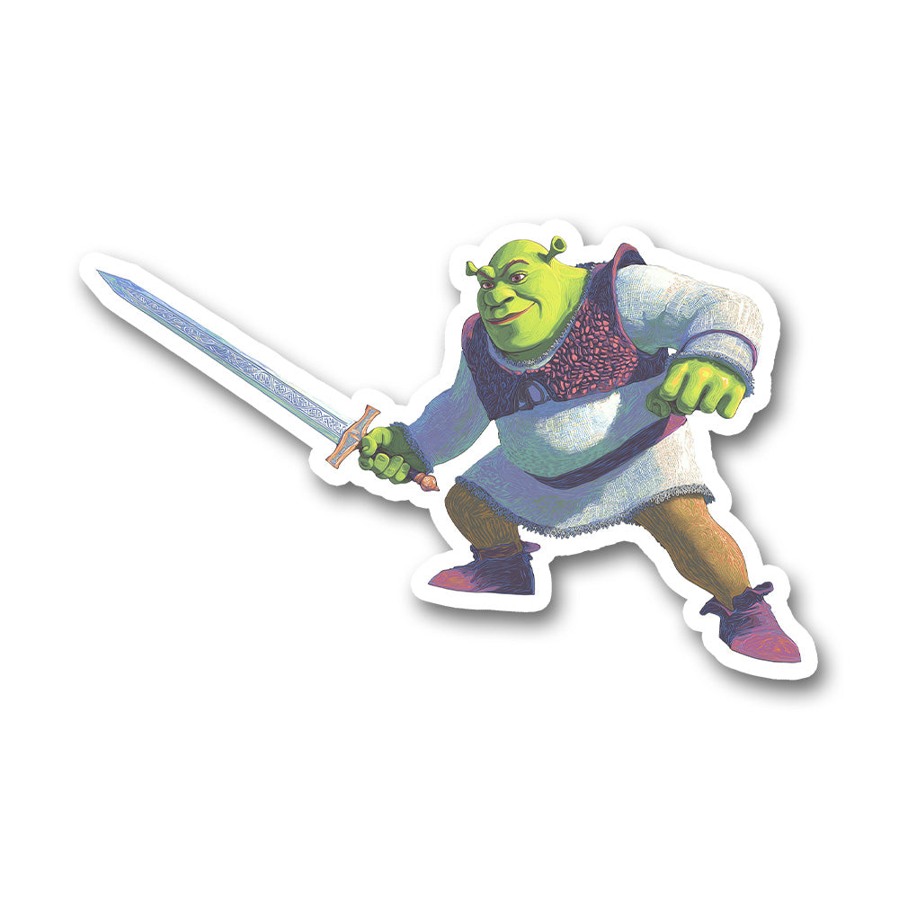 Shrek Warrior Sword Sticker