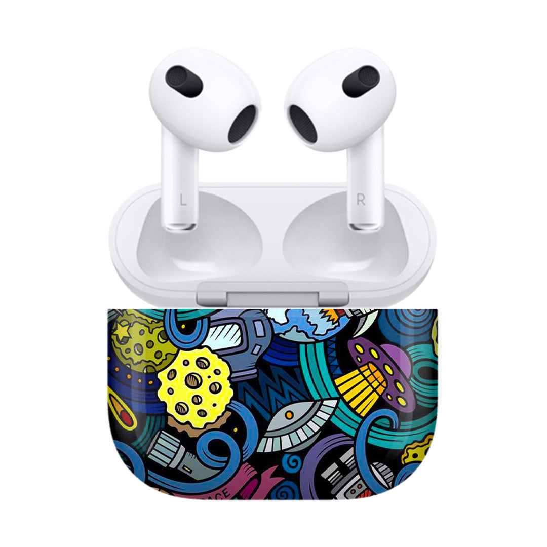 Airpods 3 Space Doodle skins