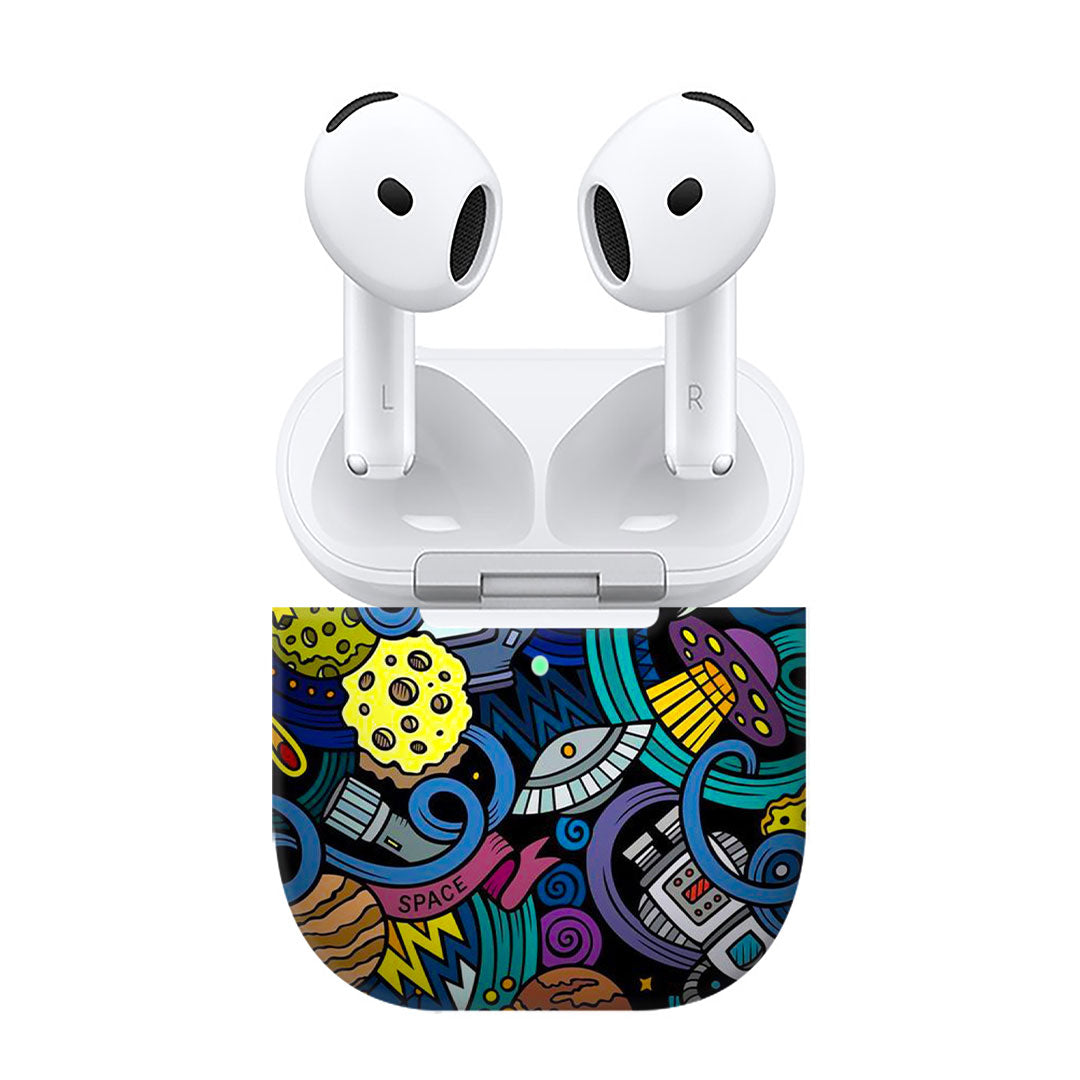 Airpods 4 Space Doodle Skins