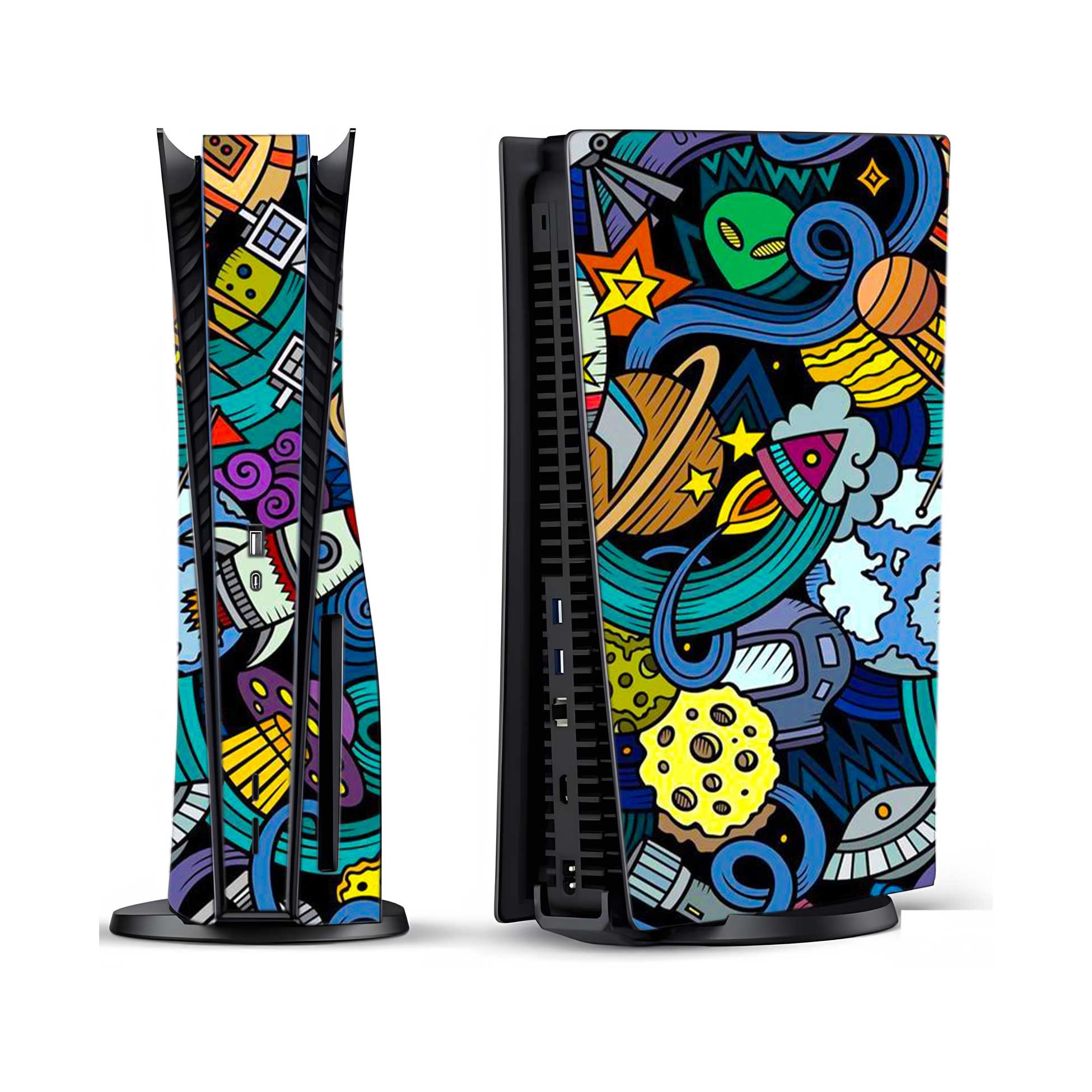 Space Doodle PlayStation 5 Fat Skins & Wraps