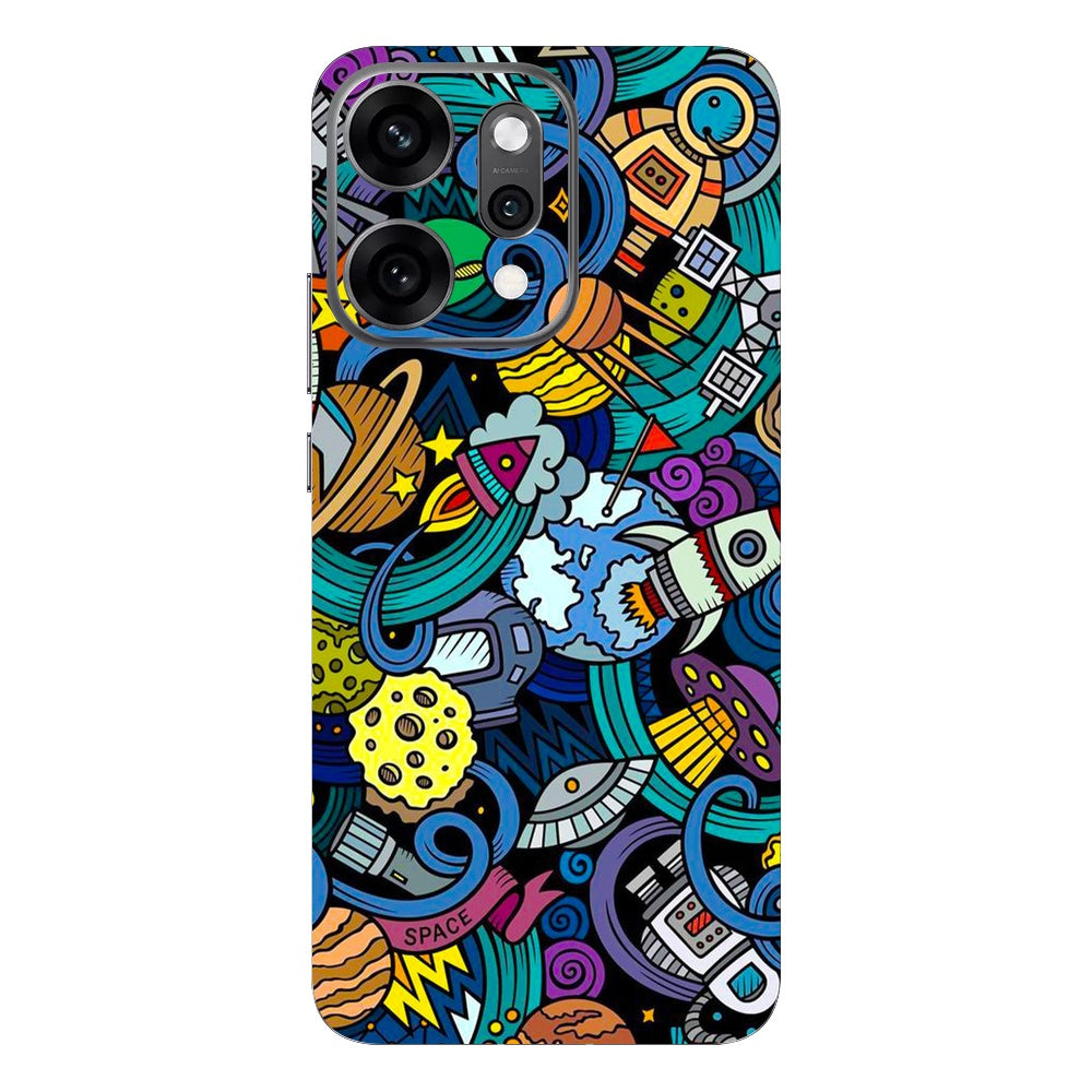 Space Doodle skin on Oppo Reno 14 Pro (5G) by Decalz