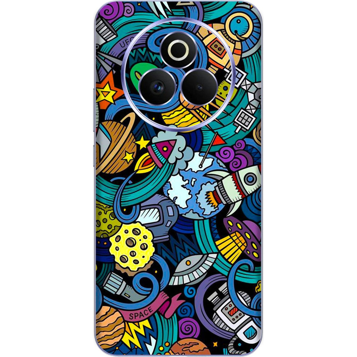 Space Doodle skin on Realme P3 Pro (5G) by Decalz