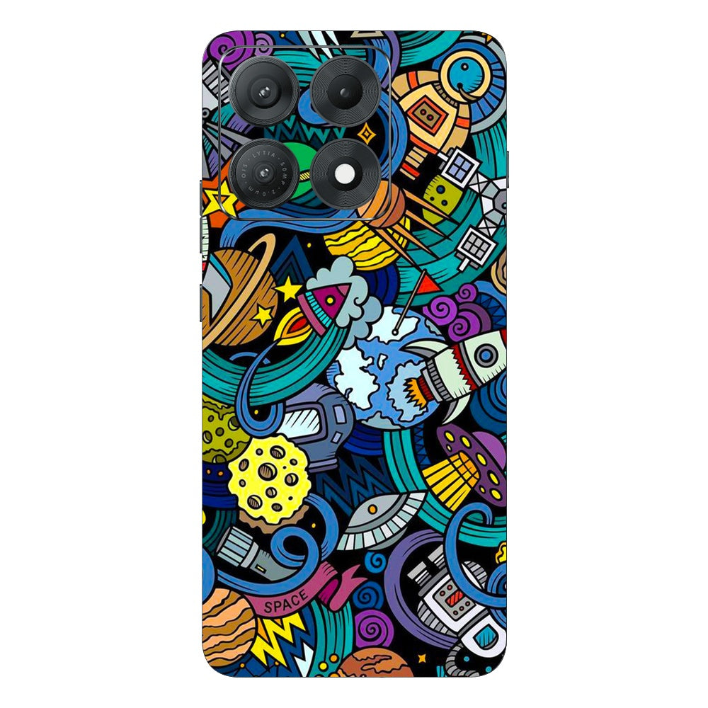 Space Doodle skin on Moto Edge 70 Max (5G) by Decalz