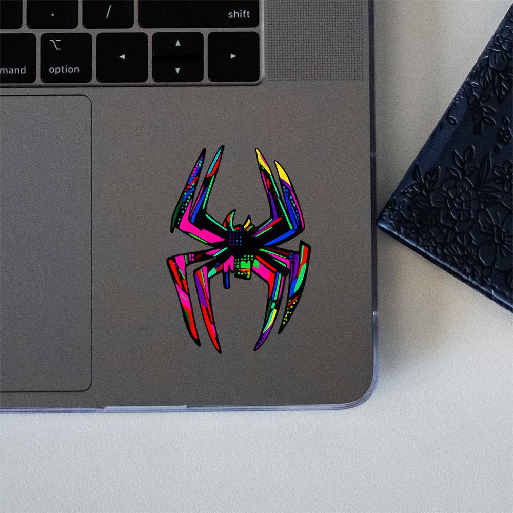 Spider Man Logo Neon Art Sticker