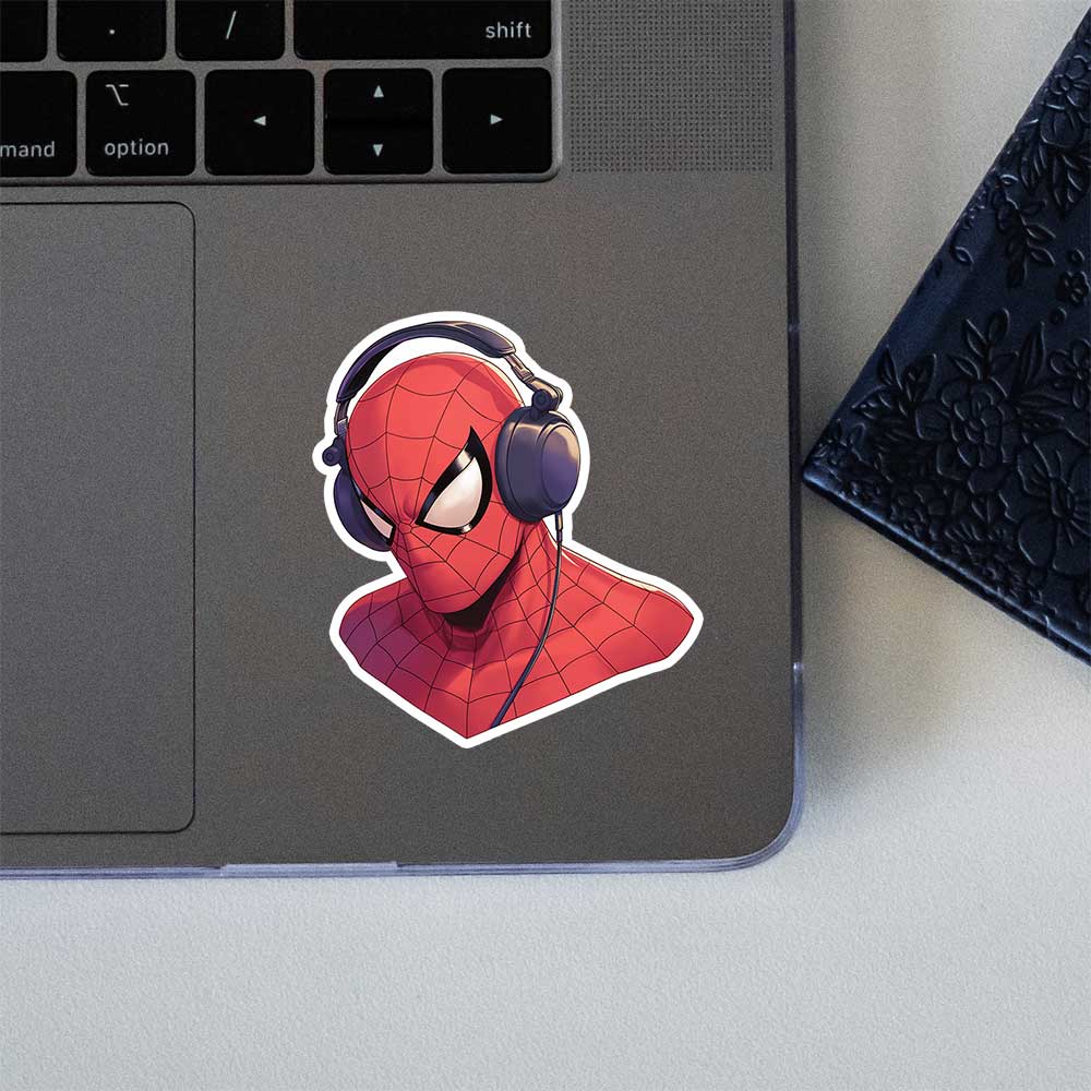 Spiderman Headphones Sticker