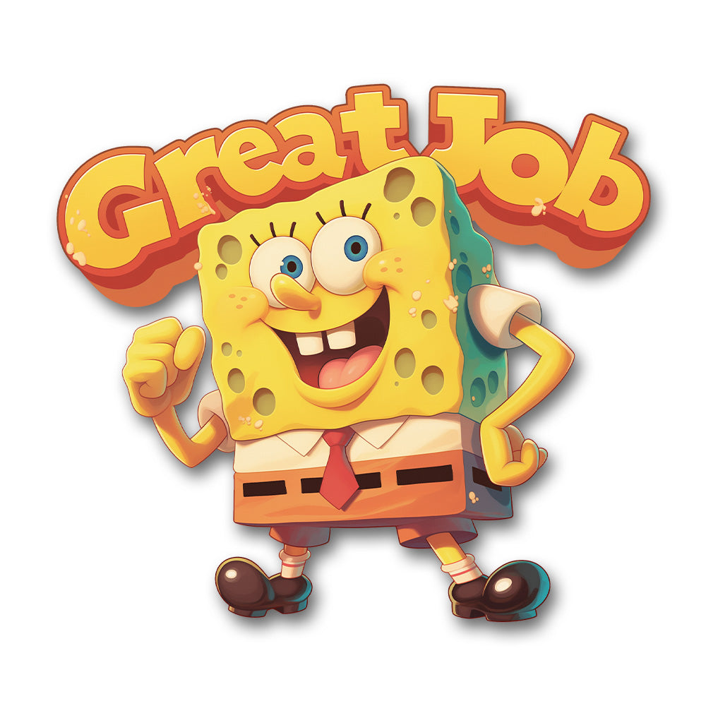 Spongebob Great Job Text Clipart Sticker