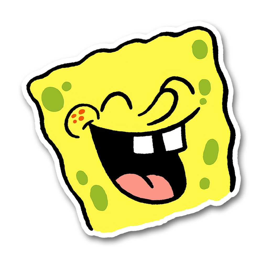Spongebob Laughing Face Sticker