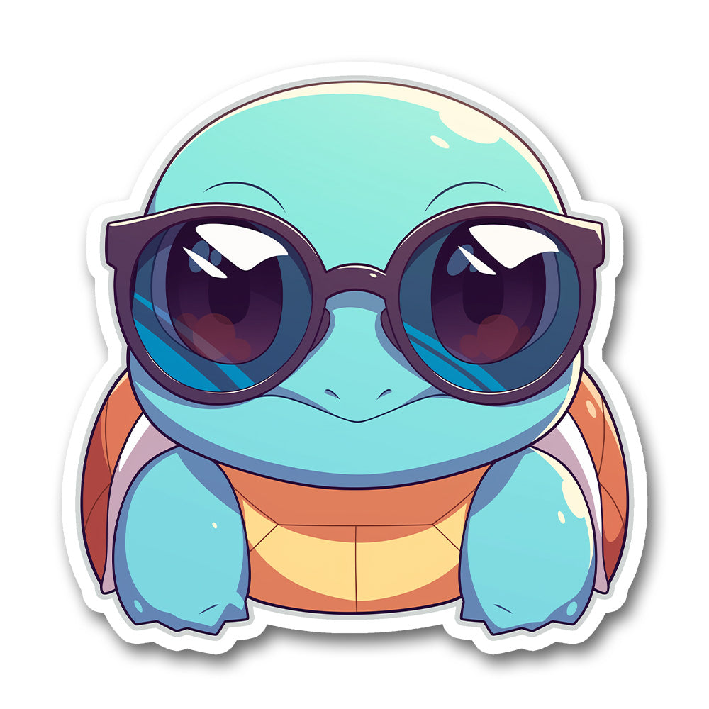Squirtle Sunglasses Cool Sticker