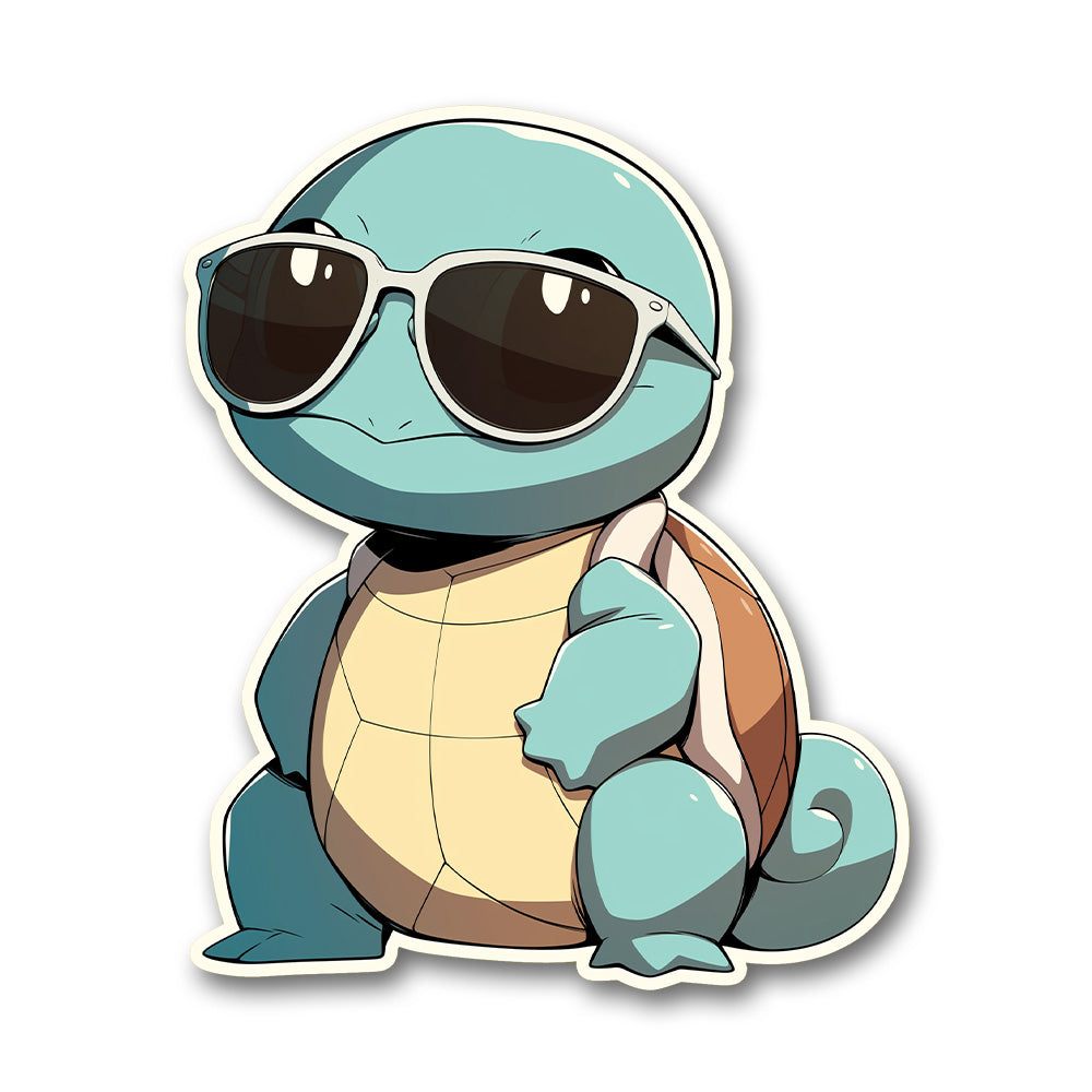 Squirtle With Sunglasses Cool Pokemon Sticker