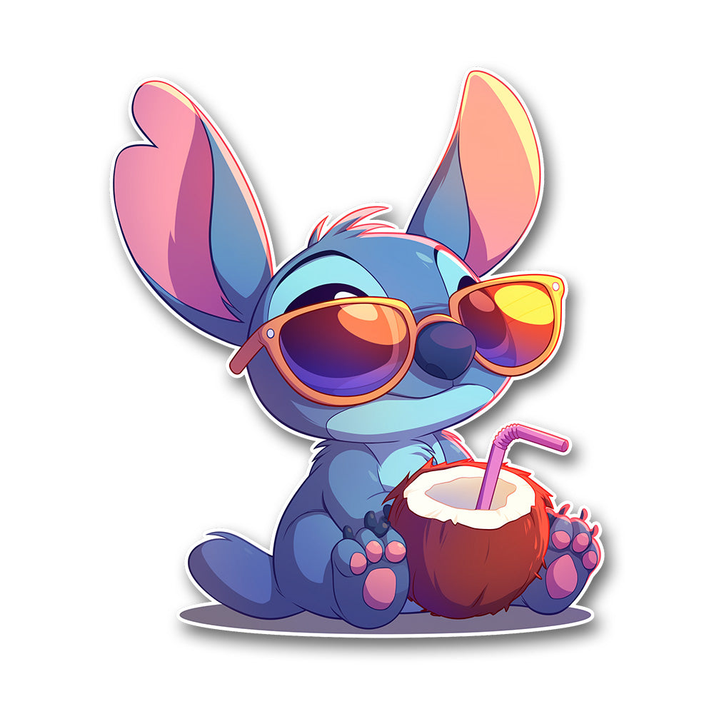 Stitch Summer Vibes Sticker