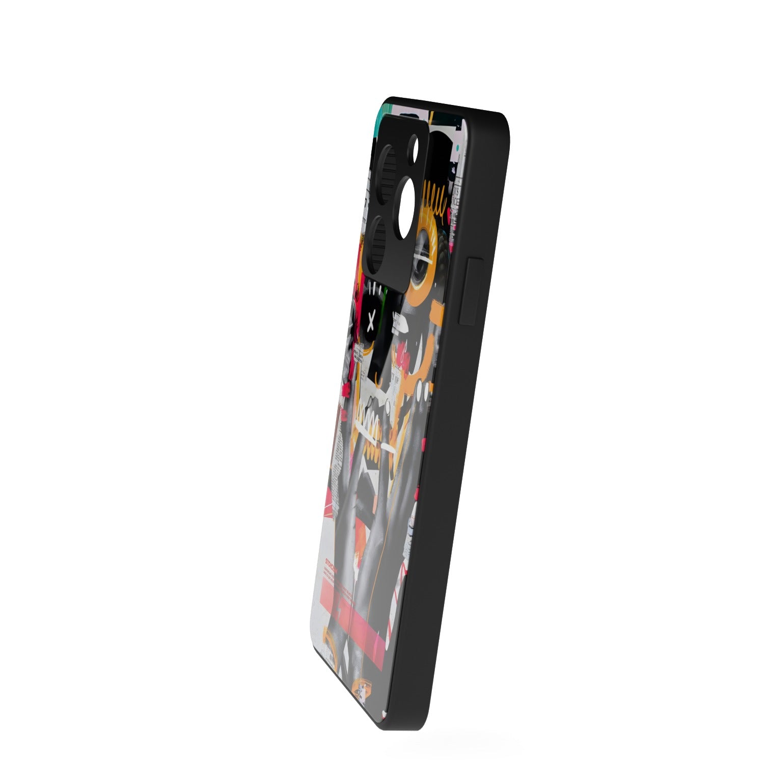 Stoicism printed metal phone case - side view
