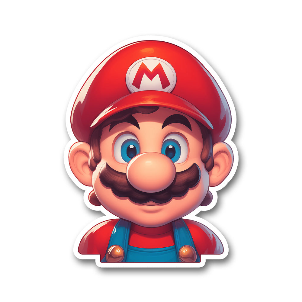 Super Mario Cool Face Sticker