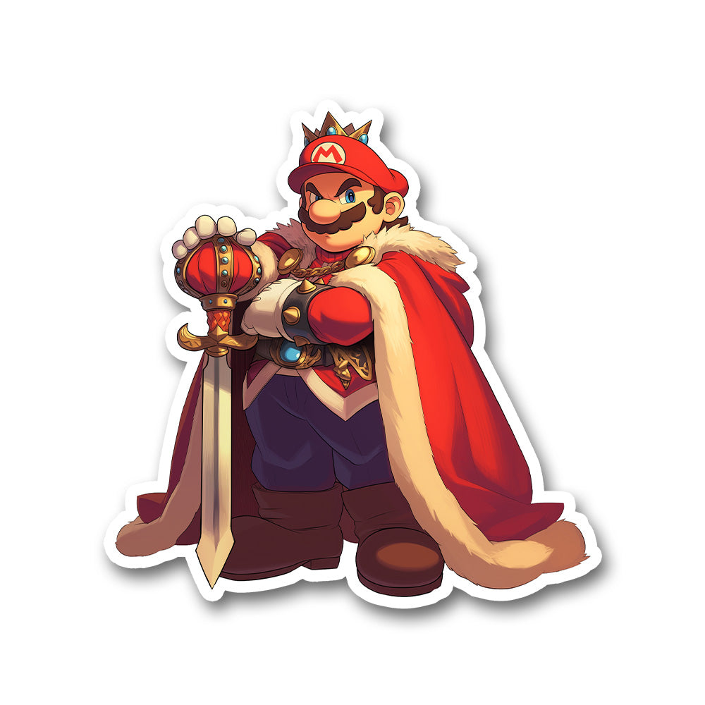 Super Mario King Royal Crown Fantasy Sticker