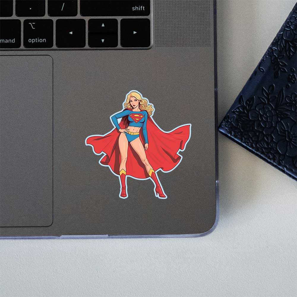 Supergirl Retro Comix Sticker