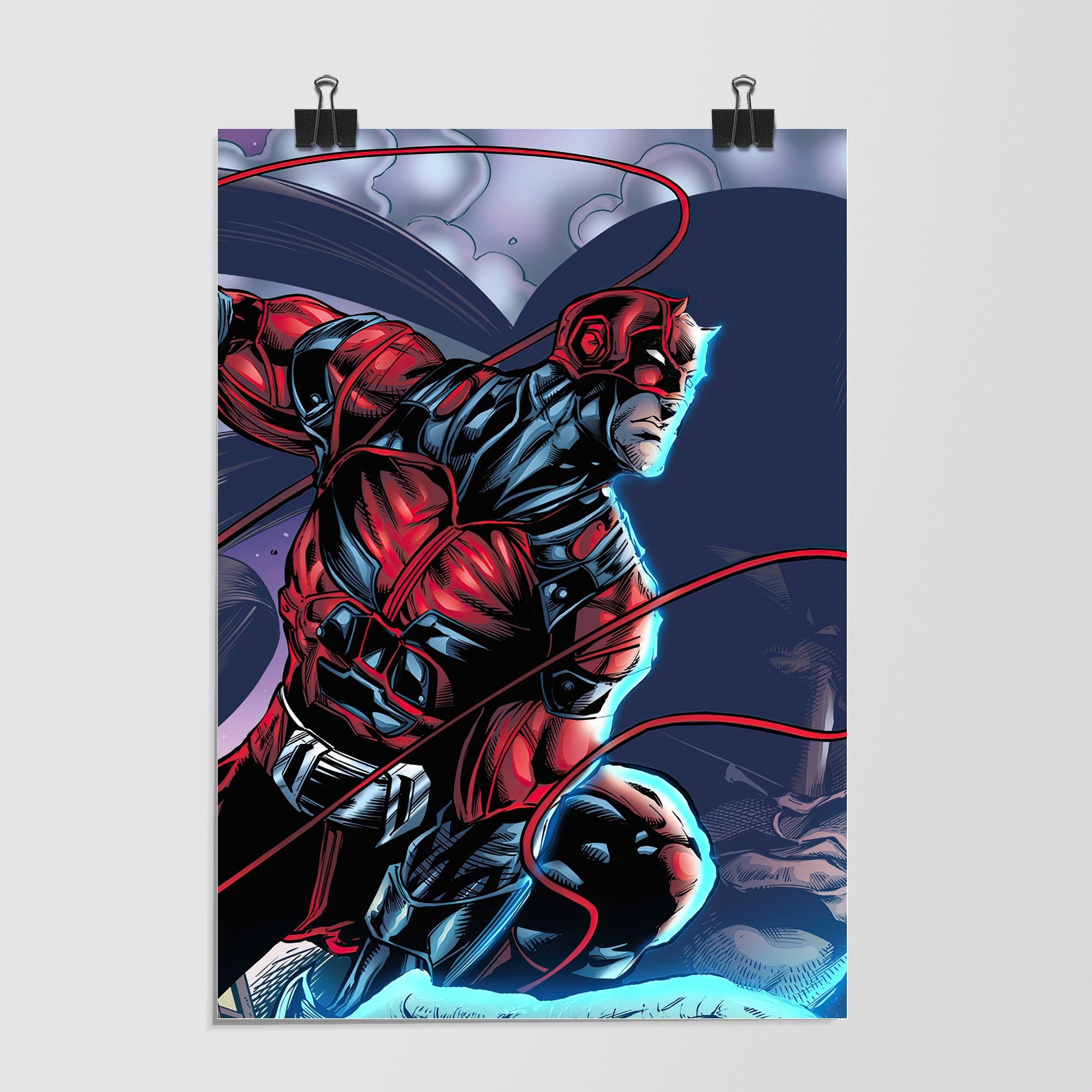 Superhero Navy Dramatic Lighting by Decalz
