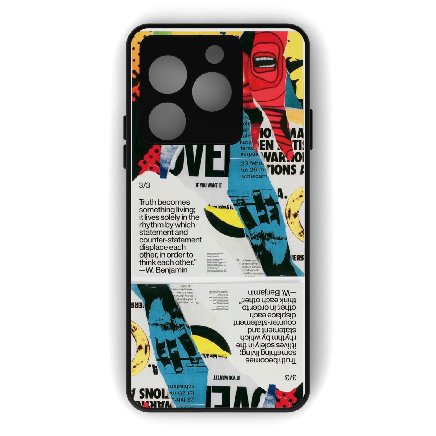 TarredWord printed metal phone case - flat back view